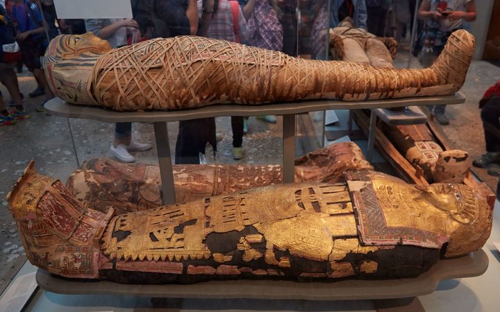 Secret writing discovered in ancient mummy cases | RNZ News