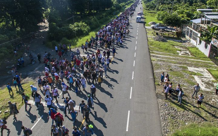 Migrants On The Move From Mexico Guatemala Border Rnz News