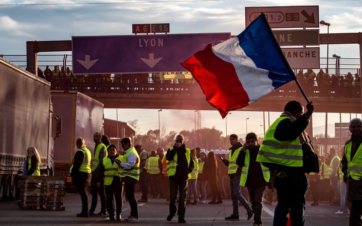 France Fuel Protests Police In Paris Fire Tear Gas Rnz News