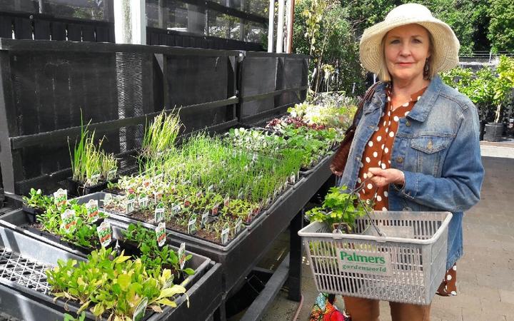 Leslie Lewis at Palmers Garden Centre New Plymouth. 