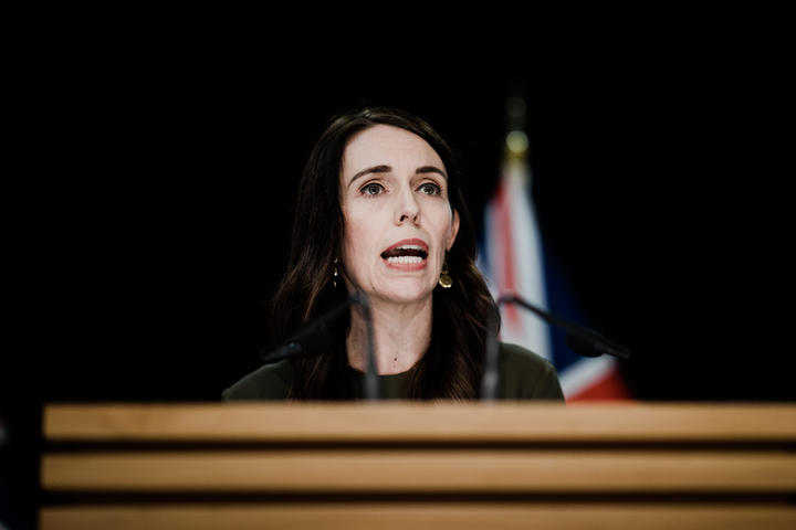 Prime Minister Jacinda Ardern at a post-Cabinet media briefing. 22/06/20