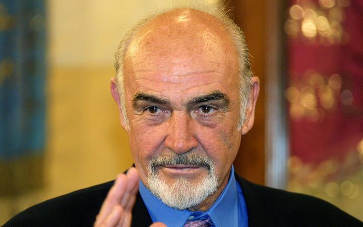 (Original Caption) Portrait of Sean Connery at the exhibition of his wife's paintings. (Photo by Alberto Pizzoli/Sygma/Sygma via Getty Images)