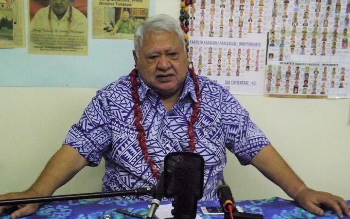 The leader of the HRPP party, Tuilaepa Sailele Malielegaoi