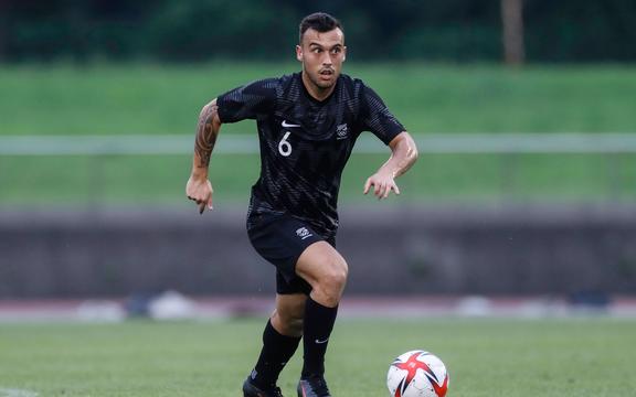 Clayton Lewis during New Zealand v Australia Olympic warm-up Football game in Japan