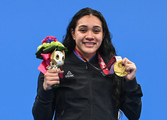 Tupou Neiufi wins gold in the women's 100m backstroke S8.
Tokyo Paralympics 2020
