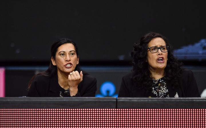 Dame Noeline Taurua Coach of the Silver Ferns and her assistant Debbie Fuller