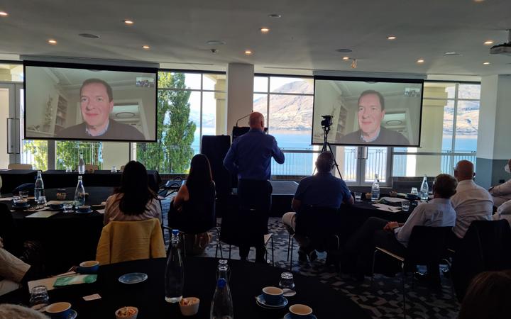 George Osborne at National Party caucus retreat in Queenstown