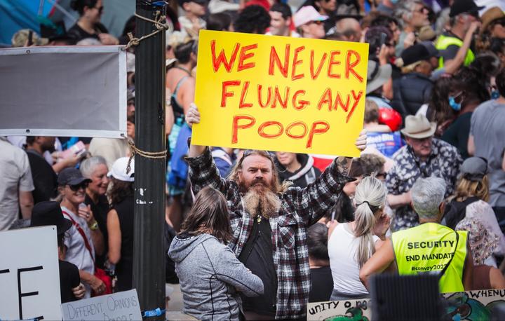 Day 15 Convoy protest Parliament, Wellington on 22 February 2022.