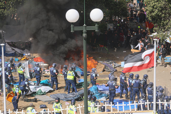 Battle lines over a fire