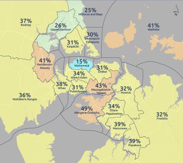 Residential Capital Value change Auckland