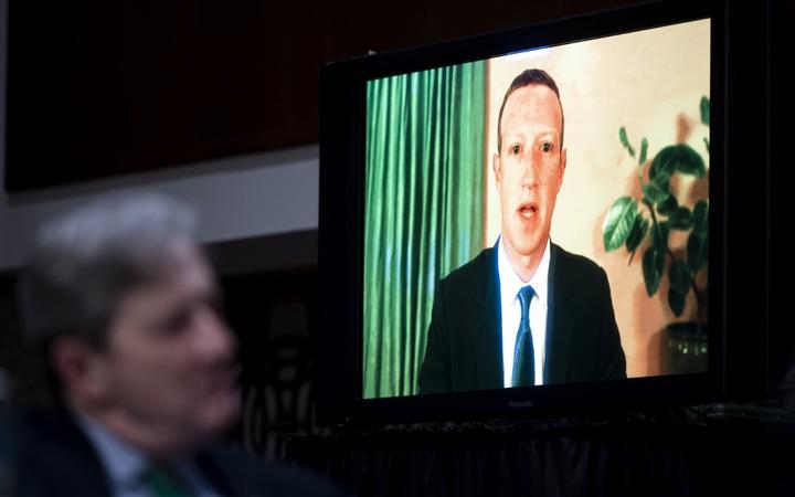 WASHINGTON, DC - NOVEMBER 17: Mark Zuckerberg, Chief Executive Officer of Facebook, testifies remotely as Sen. John Kennedy, R-La., looks on during the Senate Judiciary Committee hearing on "Breaking the News: Censorship, Suppression, and the 2020 Election" on November 17, 2020 in Washington, DC. 