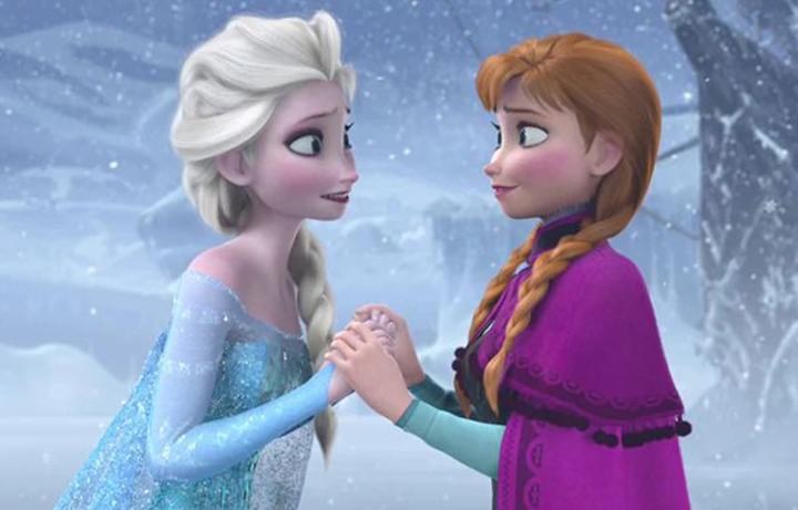 Elsa of Arendelle and Anna of Arendelle from the 2013 Disney film Frozen