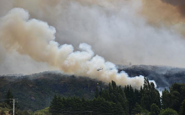 Smoke from the fire was able to be seen from the township.