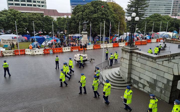 Convoy protest Parliament Wellington - day five on 12 February 2022
