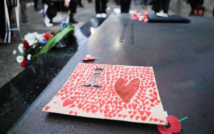 Tomb of the Unknown Soldier in Wellington on Anzac Day 