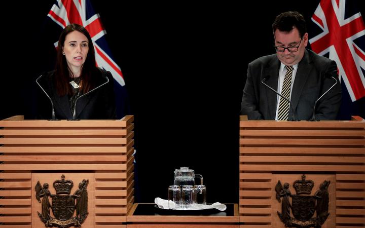 Prime Minister Jacinda Ardern and Finance Minister Grant Robertson speaking to media at Parliament 27 May 2019.