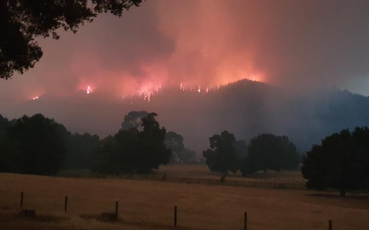 Merv Randle could see the fire at Pigeon Valley from his property earlier in 2019.