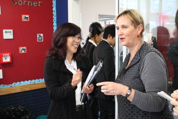 Translator Emiko and Principal Jill Win