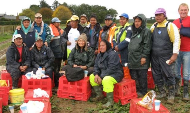 Woodhaven Gardens staff on a break