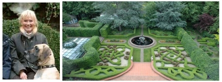 Kristin Lammerting in her English style Garden in Central Cologne, Germany.