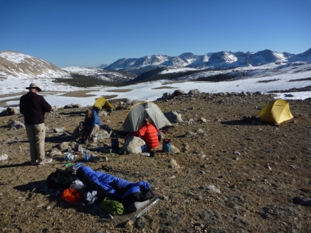 Camping at 12,200ft.