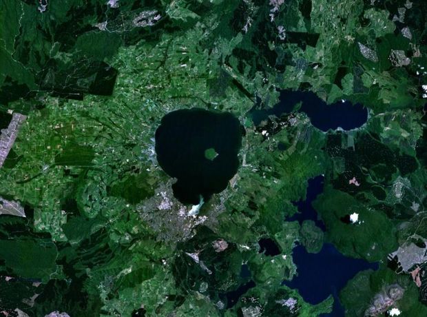 Rotorua from space PD NASA