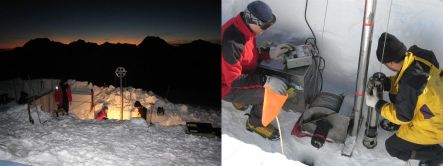 Ice core drilling set-up