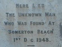 Somerton man tombstone