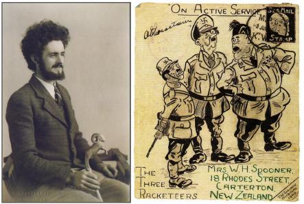 Stag Spooner and postcard