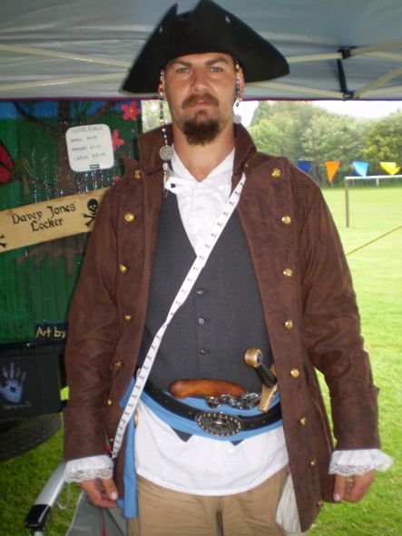Gypsy Travellers feb Captain Jack Sparrow look alike sells pirate gear small