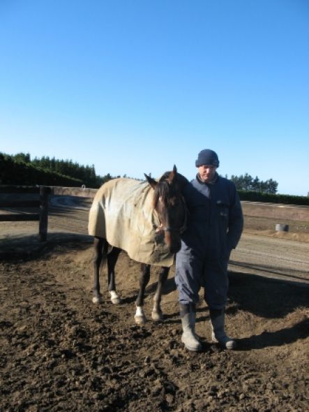 Michael House with a horse.